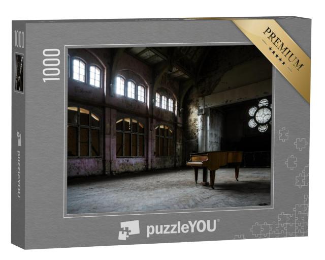 Puzzel 1000 stukjes „Een piano op een verloren plek“