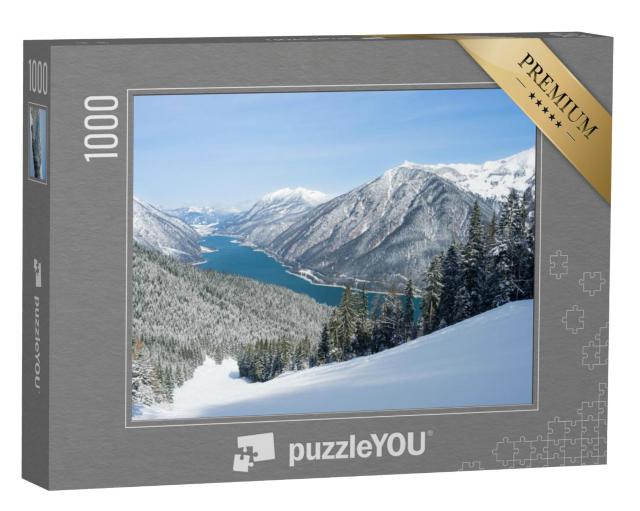 Puzzel 1000 stukjes „Spectaculaire skipiste aan het Achenmeer, Tirol, Oostenrijk“