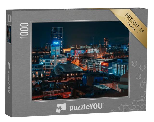 Puzzel 1000 stukjes „Over Eindhoven bij nacht“