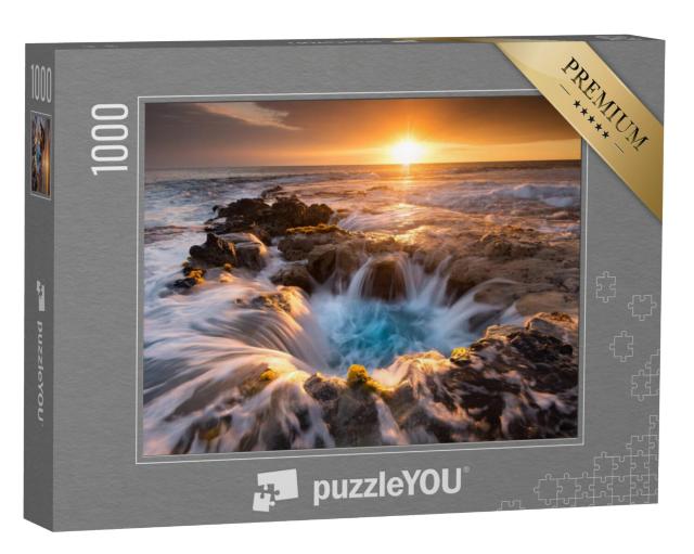 Puzzel 1000 stukjes „Paradijselijke zwembaden bij zonsondergang, Groot Eiland, Hawaii“