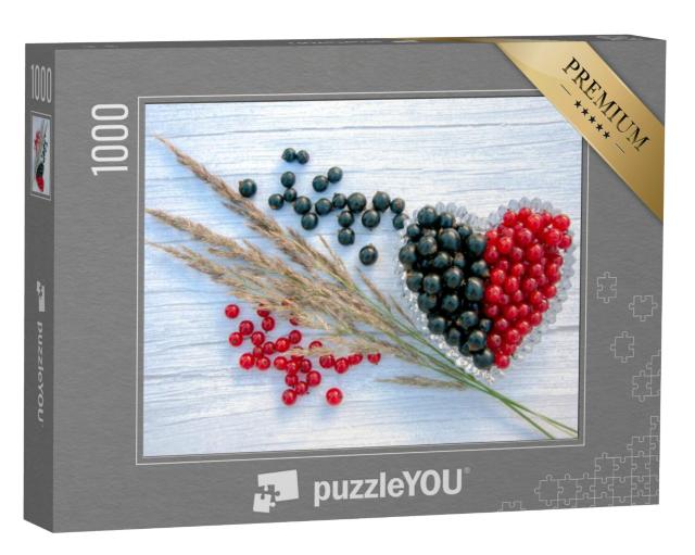 Puzzel 1000 stukjes „Verse rode en zwarte bessen“