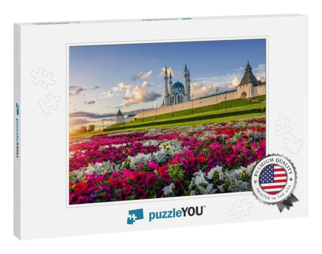Lot of Flowers in the Kazan Kremlin in the Evening Rays... Jigsaw Puzzle