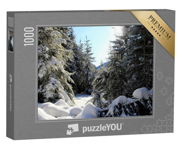 Puzzel 1000 stukjes „Winterlandschap - Vorarlberg Oostenrijk“