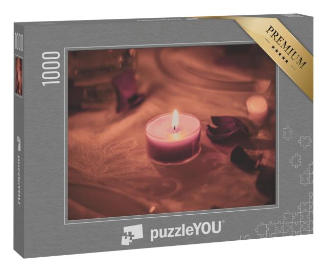 Puzzle 1000 Teile „Matte Romantik-Kerze“