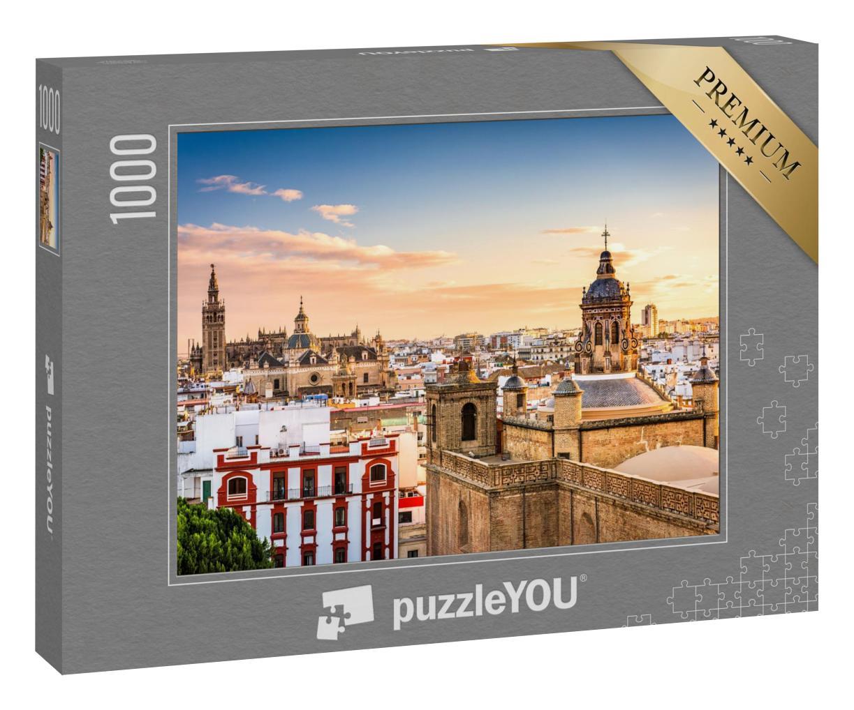 Puzzle 1000 Teile „Skyline der Altstadt von Sevilla, Spanien“