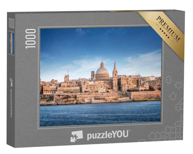 Puzzel 1000 stukjes „Valletta skyline met St Paul's Cathedral“