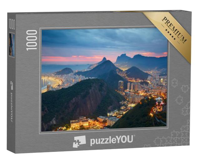 Puzzel 1000 stukjes „Nachtzicht van Rio de Janeiro, Brazilië“