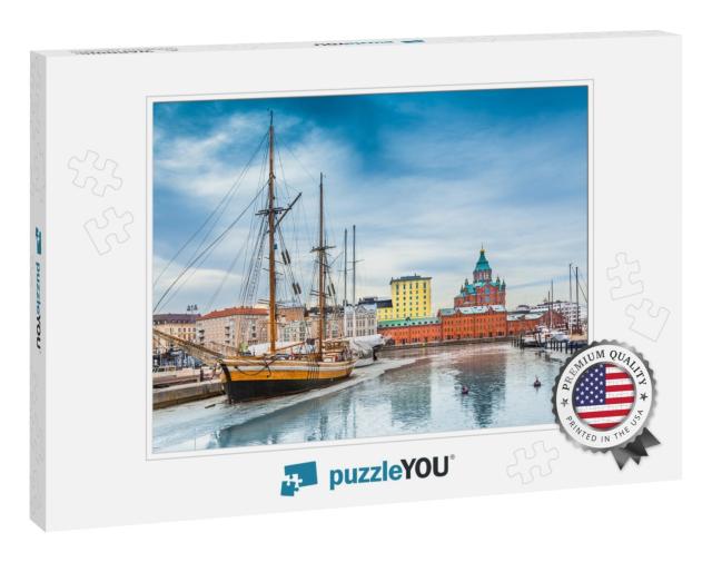 Beautiful View of Helsinki City Center with Famous Uspens... Jigsaw Puzzle