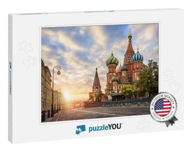 St. Basils Cathedral on Red Square Under the Morning Sky... Jigsaw Puzzle