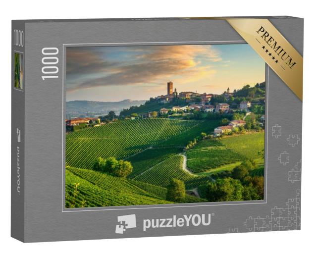 Puzzel 1000 stukjes „Barbaresco dorp en Langhe wijngaarden“