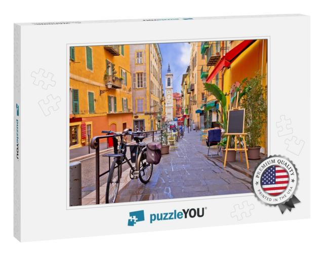 Nice Colorful Street Architecture & Church View, Tourist... Jigsaw Puzzle