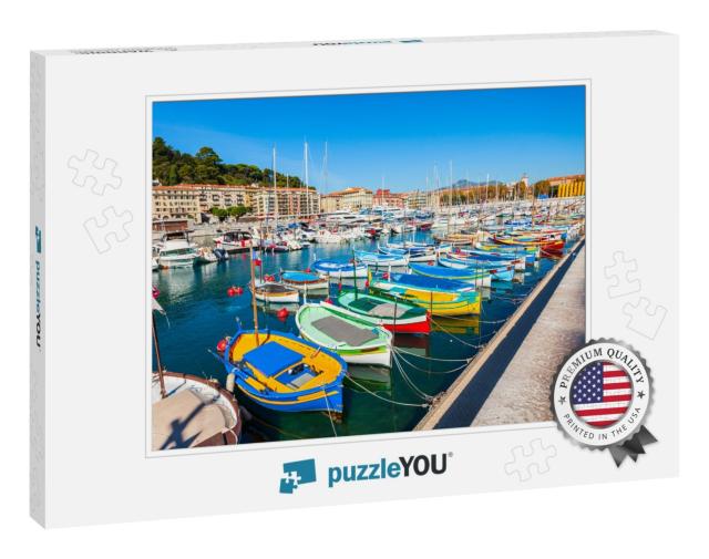 Nice Port with Boats & Yachts. Nice is a City Located on... Jigsaw Puzzle