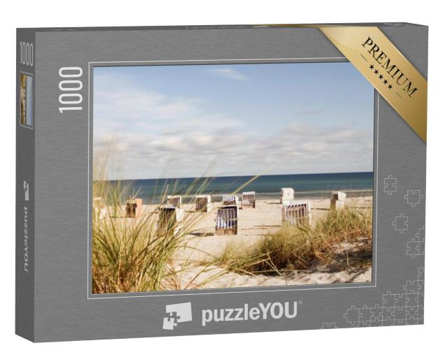 Puzzel 1000 stukjes „Strandstoelen aan de Oostzee met duingras“