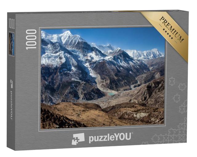 Puzzel 1000 stukjes „Annapurna rondwandeling, pad naar het ijsmeer“