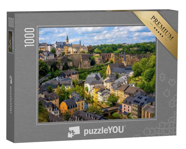 Puzzel 1000 stukjes „Oude binnenstad van Luxemburg-stad, hoofdstad van het Groothertogdom Luxemburg“