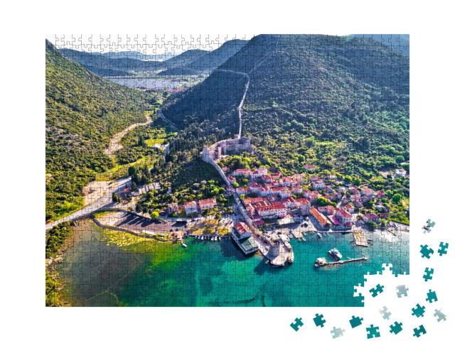 Puzzle 1000 Teile „Mali Ston: Uferpromenade, Dalmatien, Kroatien“