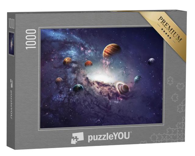 Puzzel 1000 stukjes „De vorming van de planeten in het zonnestelsel“