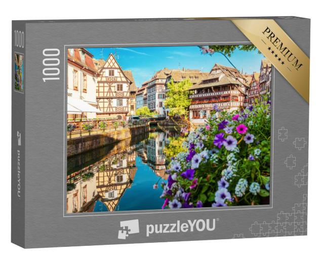 Puzzel 1000 stukjes „Vakwerkhuizen in La Petite France, Straatsburg, Elzas“