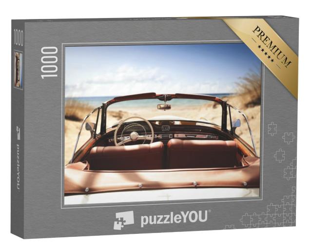 Puzzel 1000 stukjes „Een auto op het strand in de zomer“