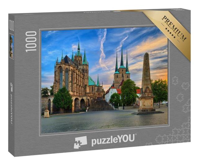 Puzzle 1000 Teile „Dom von Erfurt, Thürigen, Deutschland“