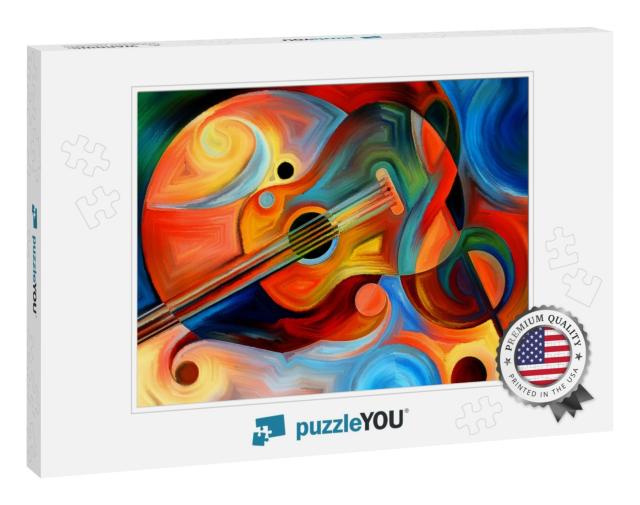 Abstract Painting on the Subject of Music & Rhythm... Jigsaw Puzzle