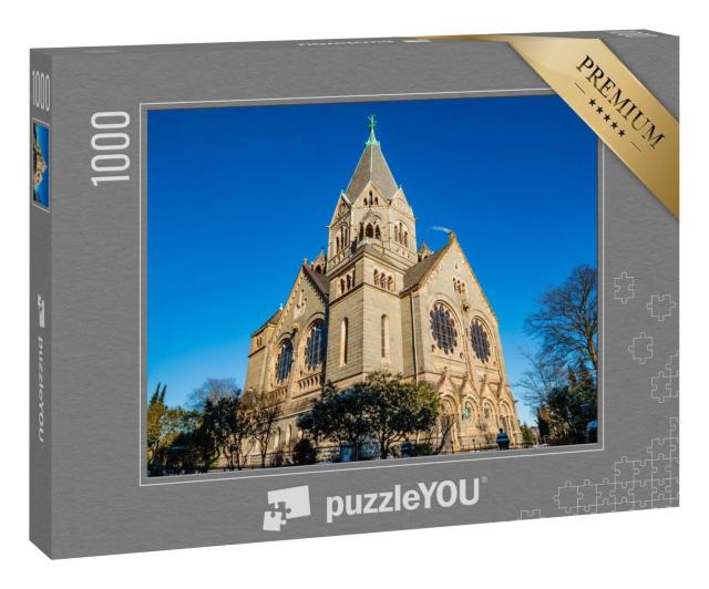 Puzzle 1000 Teile „Friedhofskirche im nördlichen Teil von Wuppertal Elberfeld“