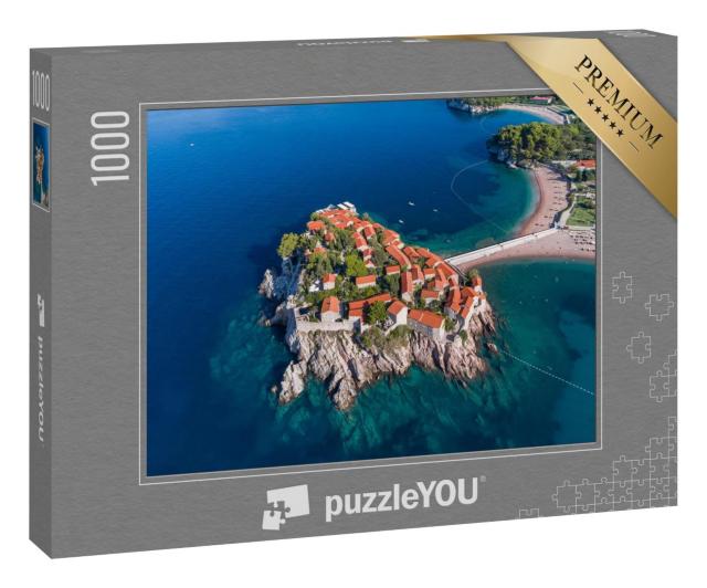 Puzzle 1000 Teile „Luftaufnahme des Hotels Sveti Stefan, Montenegro“