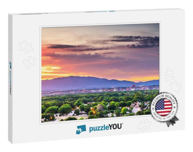 Albuquerque, New Mexico, USA Downtown Cityscape At Twiligh... Jigsaw Puzzle