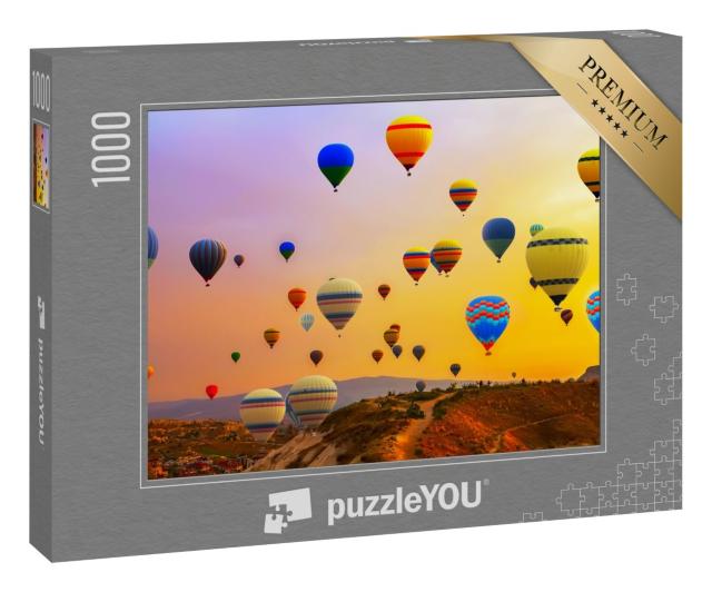 Puzzle 1000 Teile „Heißluftballons: Ballonfestival-Panorama“