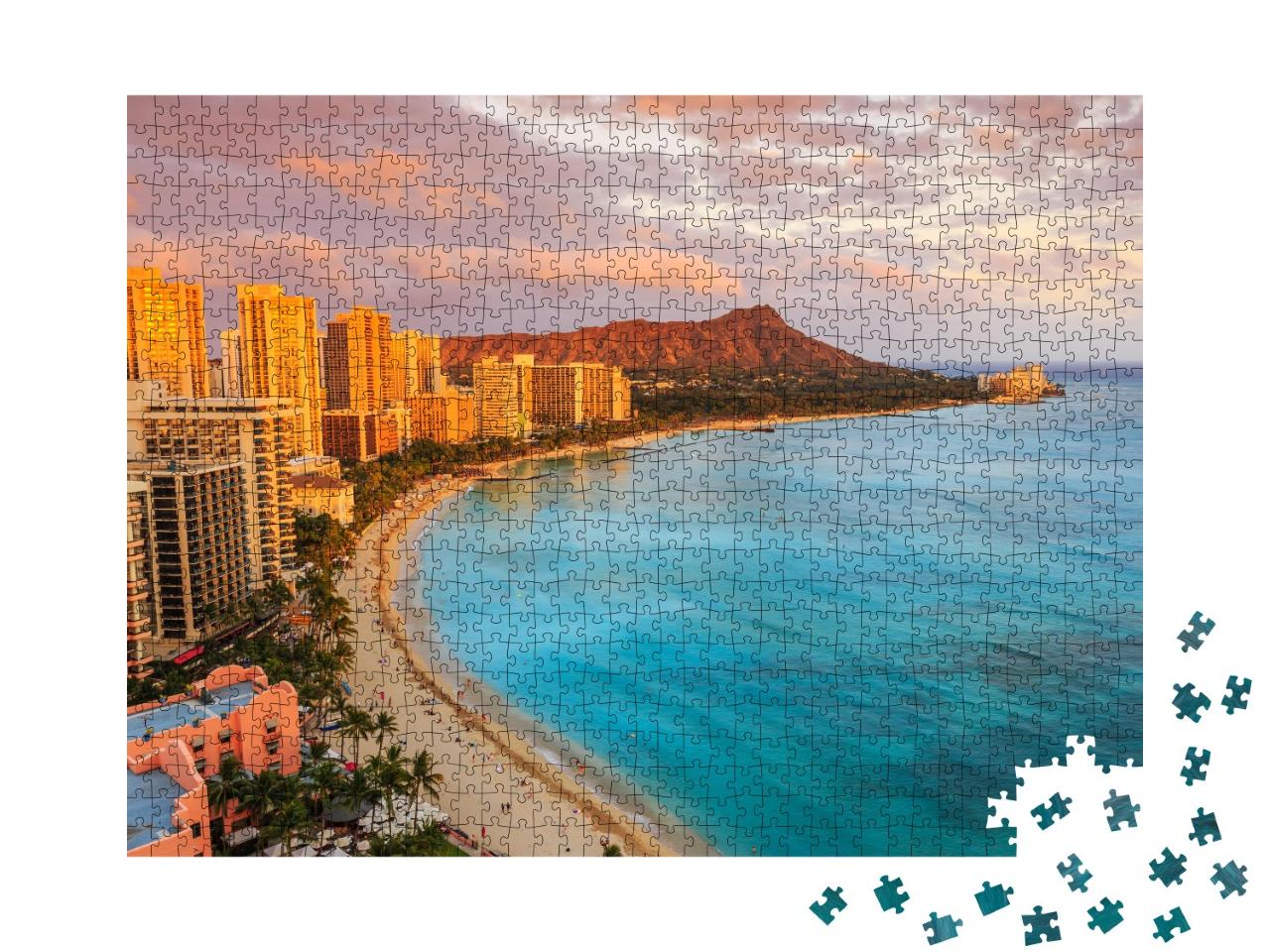 Puzzle 1000 Teile „Skyline von Honolulu, Hawaii“