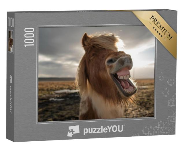 Puzzel 1000 stukjes „Wild IJslands paard“