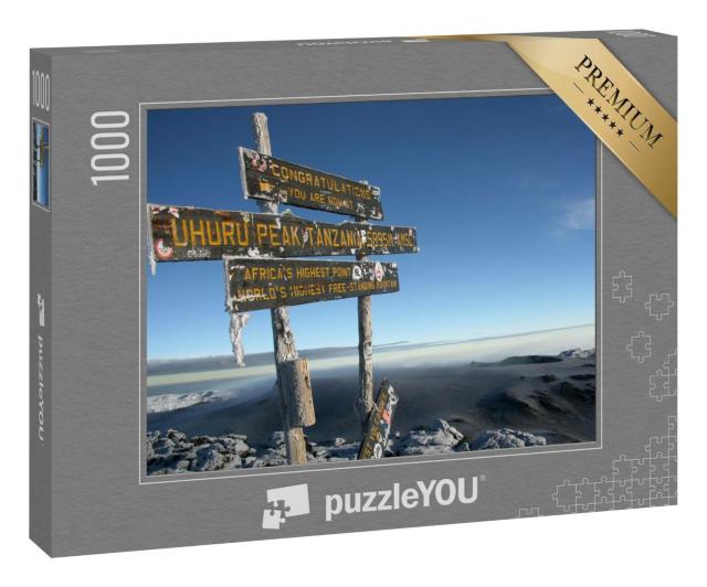Puzzle 1000 Teile „Gipfel des Kilimandscharo mit Schnee, Tansania, Afrika“