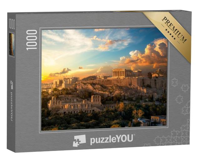 Puzzel 1000 stukjes „Akropolis van Athene bij zonsondergang“