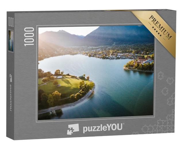 Puzzel 1000 stukjes „Uitzicht over de uitlopers van de Tegernsee Alpen in Beieren“