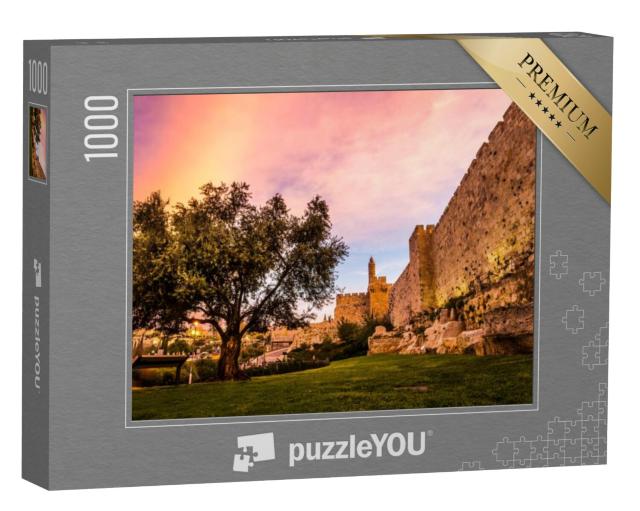 Puzzel 1000 stukjes „De minaret van de Toren van David, Jeruzalem, Israël“