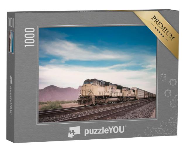 Puzzel 1000 stukjes „Goederentreinlocomotief in Arizona, VS“