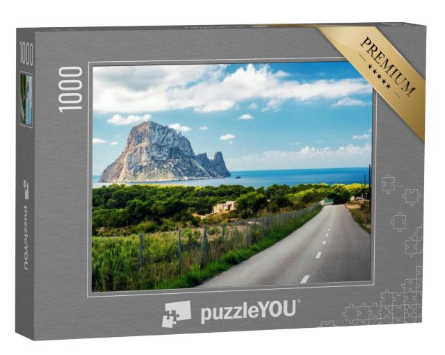 Puzzel 1000 stukjes „Weg naar het strand van Cala d'Hort met uitzicht op Es Vedra. Ibiza“