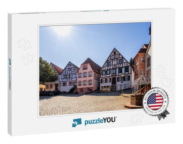City Hall Square & Tower, Ottweiler, Saarland, Germany... Jigsaw Puzzle
