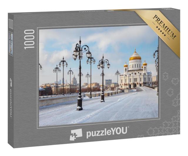 Puzzle 1000 Teile „Orthodoxe Kirche im winterlichen Moskau“