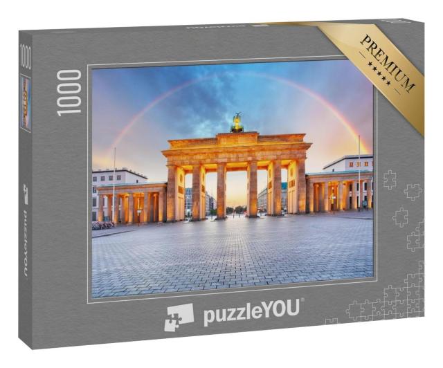 Puzzle 1000 Teile „Berlin: Brandenburger Tor mit Regenbogen“