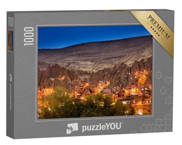 Puzzel 1000 stukjes „Kandovan dorp bij schemering, Oost-Azarbaijan, Iran“