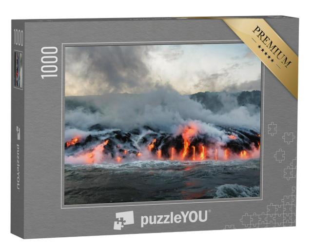 Puzzel 1000 stukjes „Gesmolten lava stroomt de Stille Oceaan in“