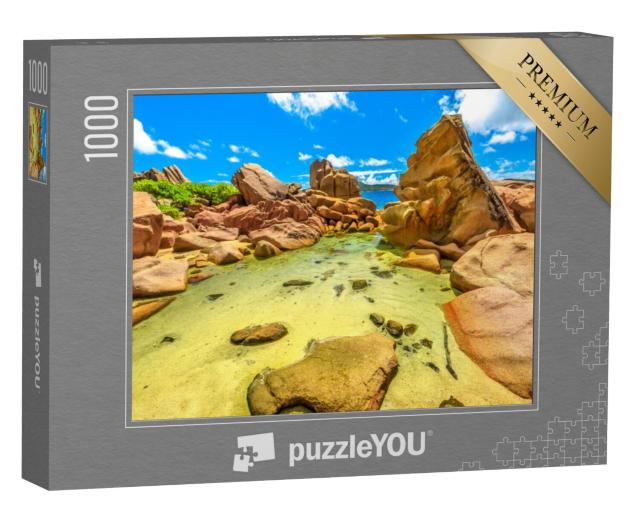 Puzzel 1000 stukjes „Natuurlijk waterbad in het ongerepte landschap, Seychellen“