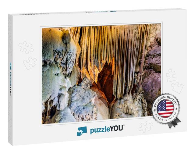 View At the Picturesque Rocks Formations in Crystal Cave... Jigsaw Puzzle