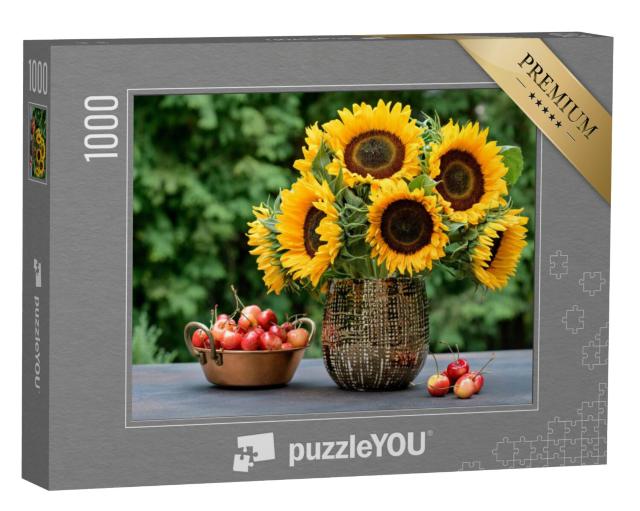 Puzzel 1000 stukjes „Zonnebloemen voor de herfst“