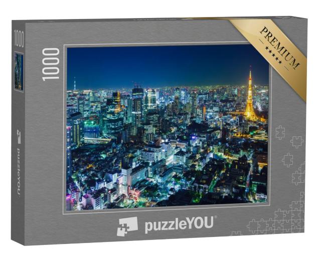 Puzzel 1000 stukjes „Skyline van Tokio bij nacht“