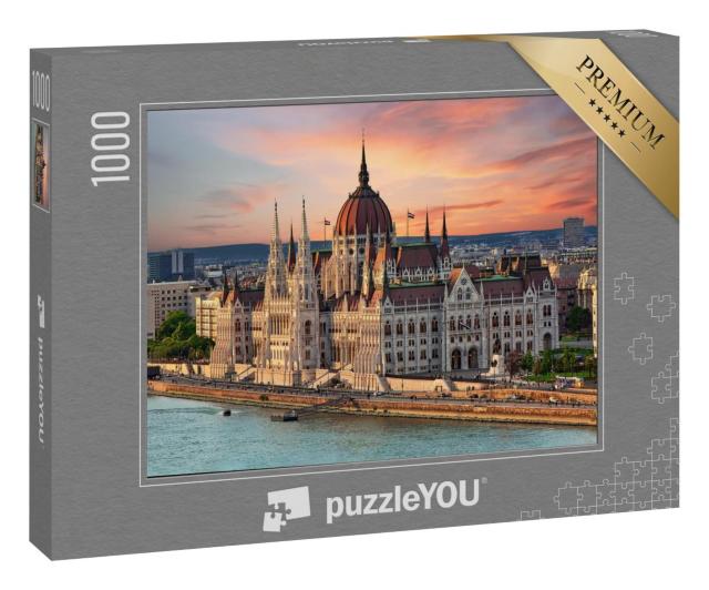 Puzzle 100 Teile „Schönes Gebäude des Parlaments in Budapest, beliebtes Reiseziel“