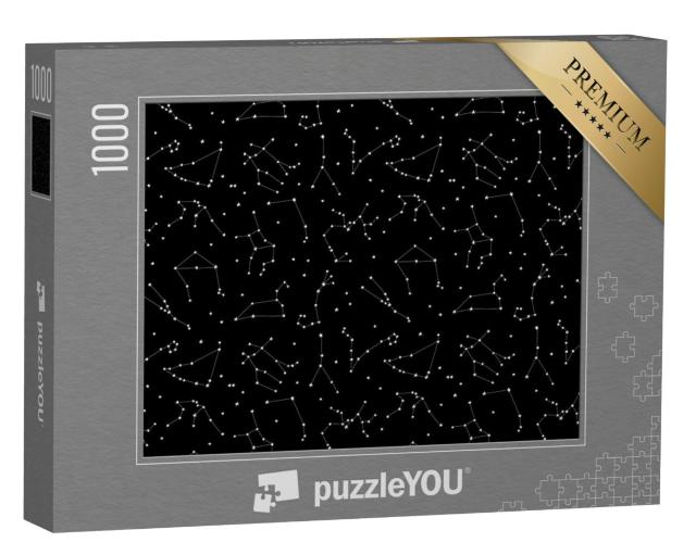 Puzzel 1000 stukjes „Patronen van de sterrenbeelden, vormen van sterren en lijnen“