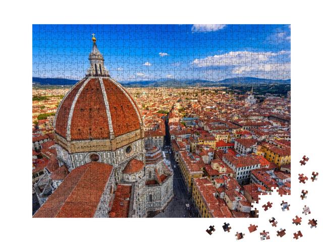 Puzzle 1000 Teile „Wunderschöne Aufnahme von Florenz, Italien“