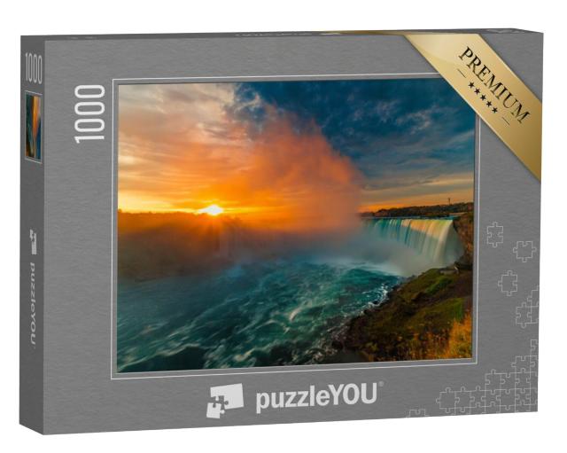 Puzzel 1000 stukjes „Zonsopgang bij de Niagara watervallen“